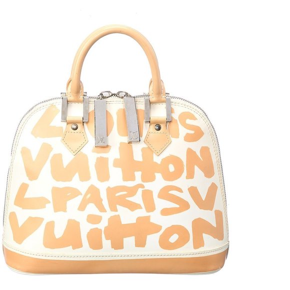 Louis Vuitton Handbags - Louis Vuitton White Stephen Sprouse Leather Alma MM (Authentic Pre-Owned)